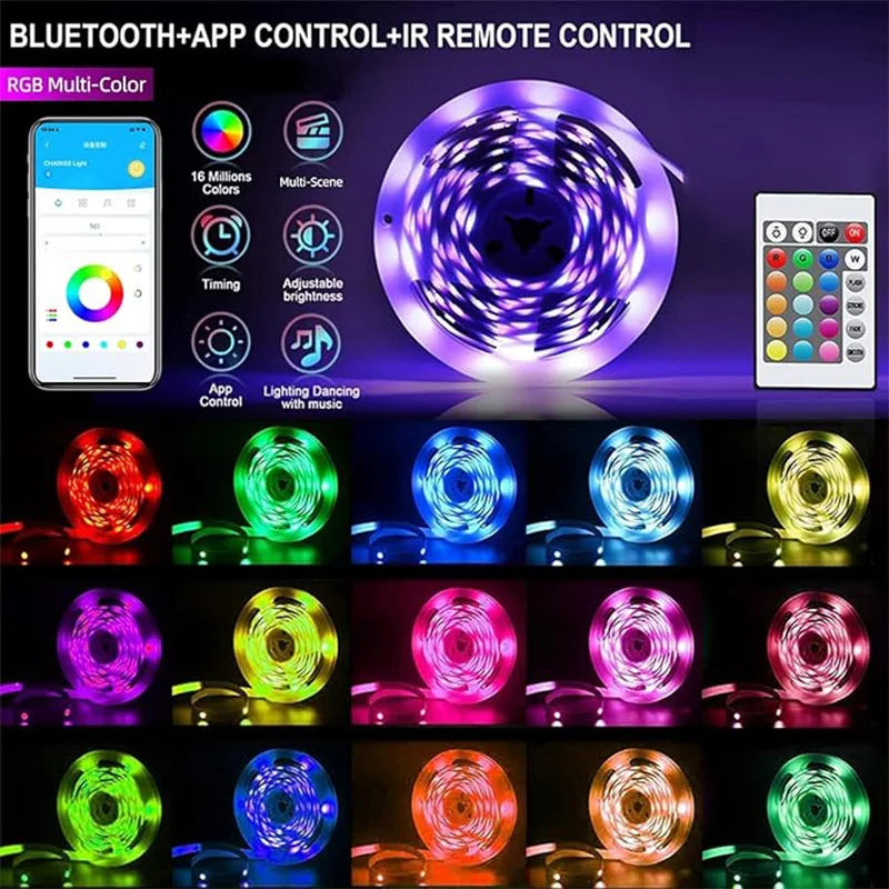 Smart RGB LED Strip Lights - WiFi App & Voice Control